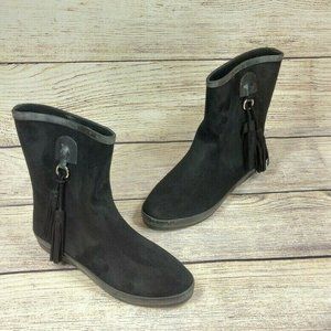 Women Ankle Boots Rain Booties Black Seasonal Fashion Shoes Gift for Her Size 40